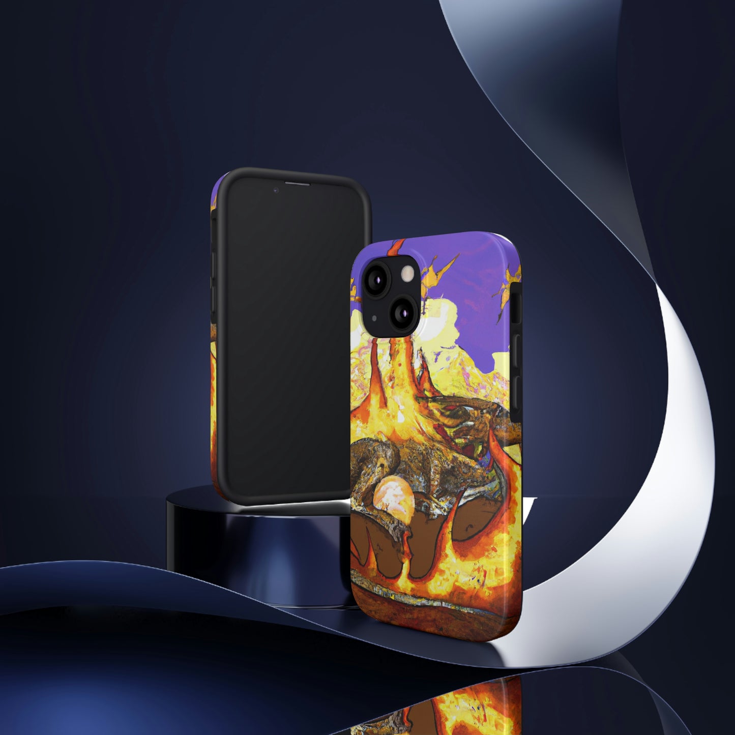 „Ein schlummernder Drache in höllischer Umarmung“ – The Alien Tough Phone Cases