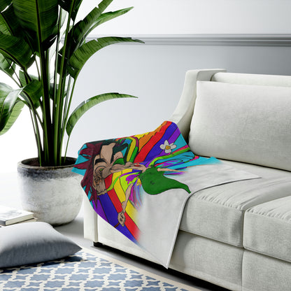 Rainbow Mischief Fairy - The Alien Velveteen Plush Blanket