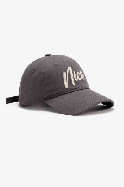 Gorra de béisbol de algodón ajustable NICE