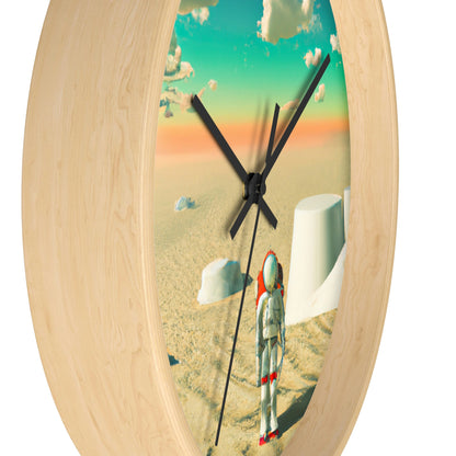 "A Strayed Astronaut: Alone on a Forlorn Planet" - The Alien Wall Clock