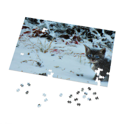 "Brave Kitten in the Frozen Storm" - The Alien Jigsaw Puzzle