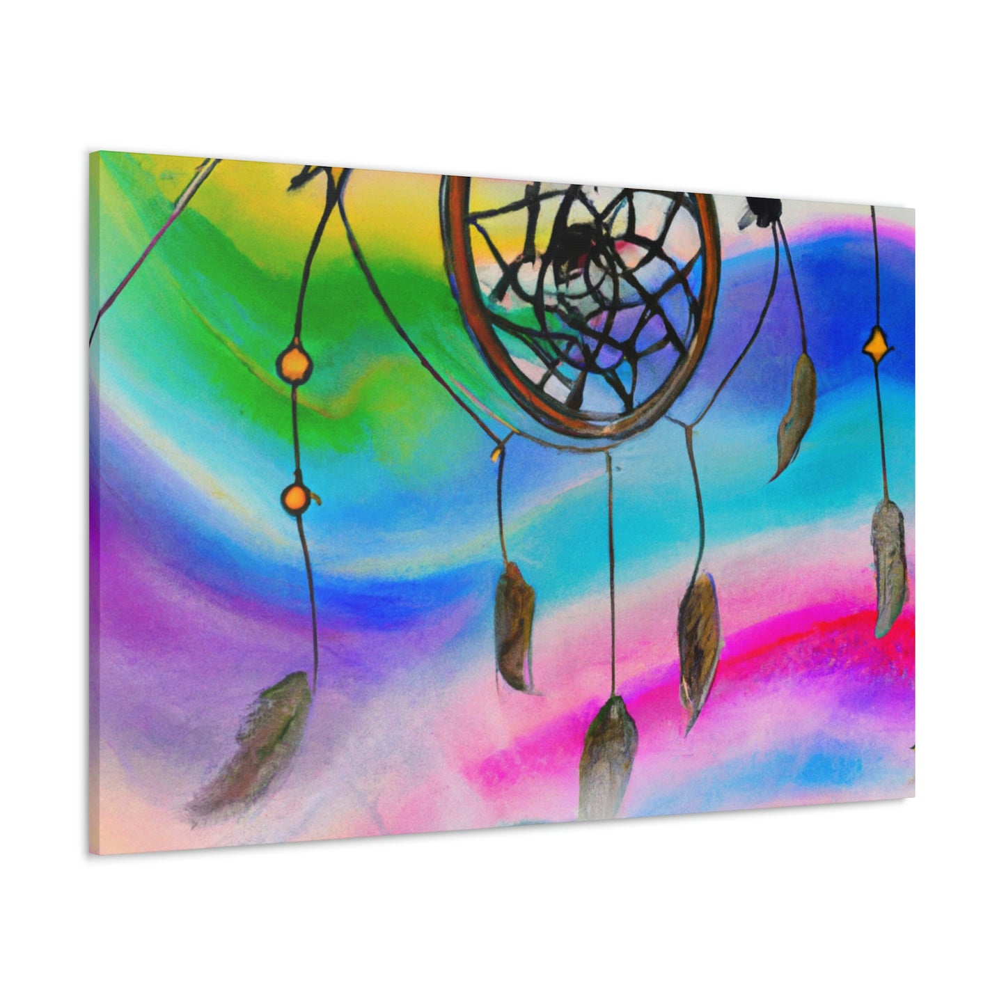 "A Galaxy of Dreams: A Colorful Dreamcatcher Captures Falling Stardust" - The Alien Canva