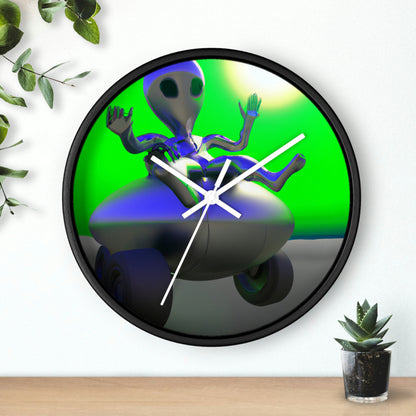 "El autoestopista alienígena" - El reloj de pared alienígena