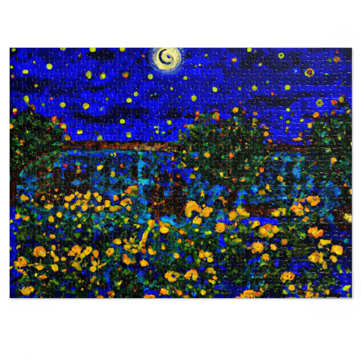 "A Midnight Celebration in Grandma's Garden" - The Alien Jigsaw Puzzle