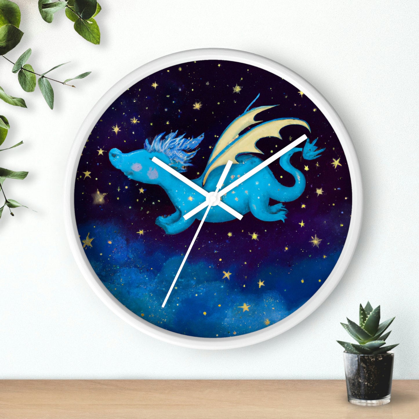 "A la deriva entre las estrellas: La historia de un bebé dragón" - El reloj de pared alienígena