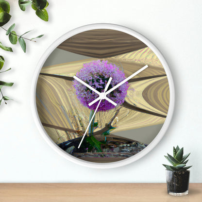 "A Blooming Miracle: Beauty in Chaos" - El reloj de pared alienígena