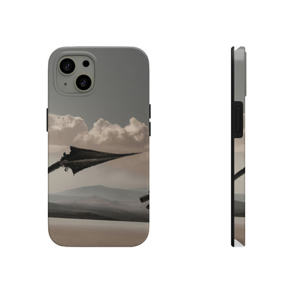 "A Warrior's Last Stand: The Battle Against the Metal Dragon" - Die Alien Tough Phone Cases