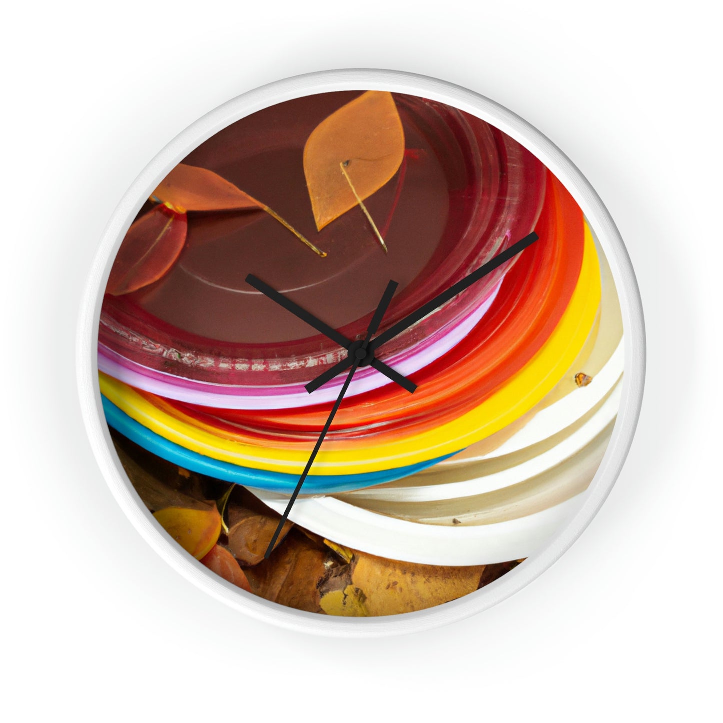 "Autumn Splendor Plates" - The Alien Wall Clock