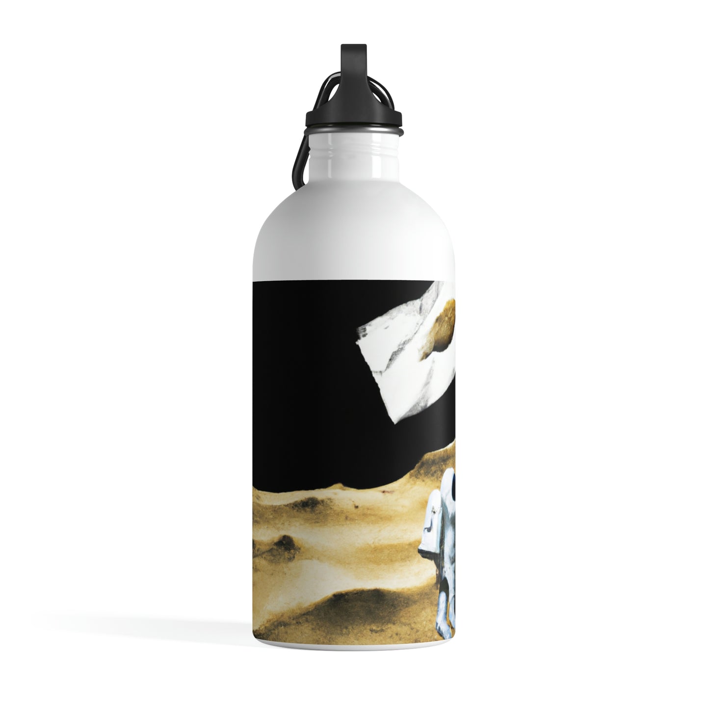 "Claiming Space: The Astronaut's Asteroid Flag Planting" - The Alien Stainless Steel Water Bottle