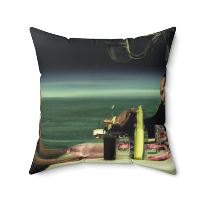 "A Beacon of Romance: An Intimate Candlelit Dinner in a Forgotten Lighthouse" - The Alien Square Pillow