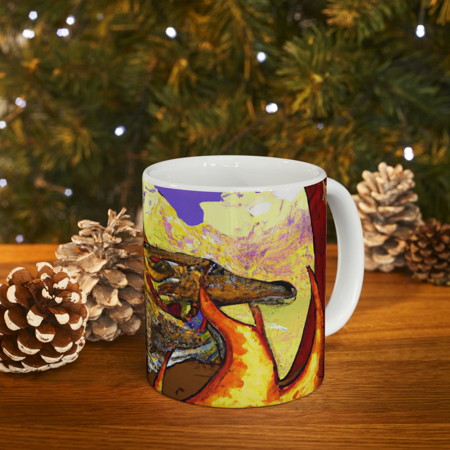 "A Slumbering Dragon in an Infernal Embrace" - The Alien Ceramic Mug 11 oz