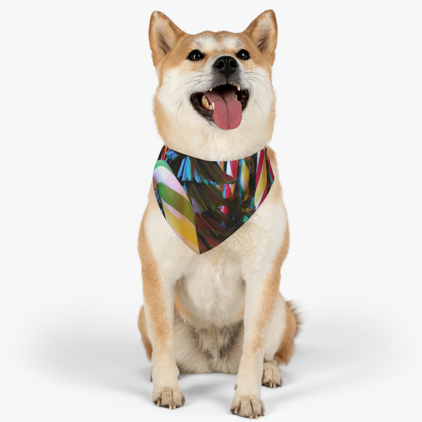 "Candy Cane Wonderland" - El collar de bandana para mascota alienígena