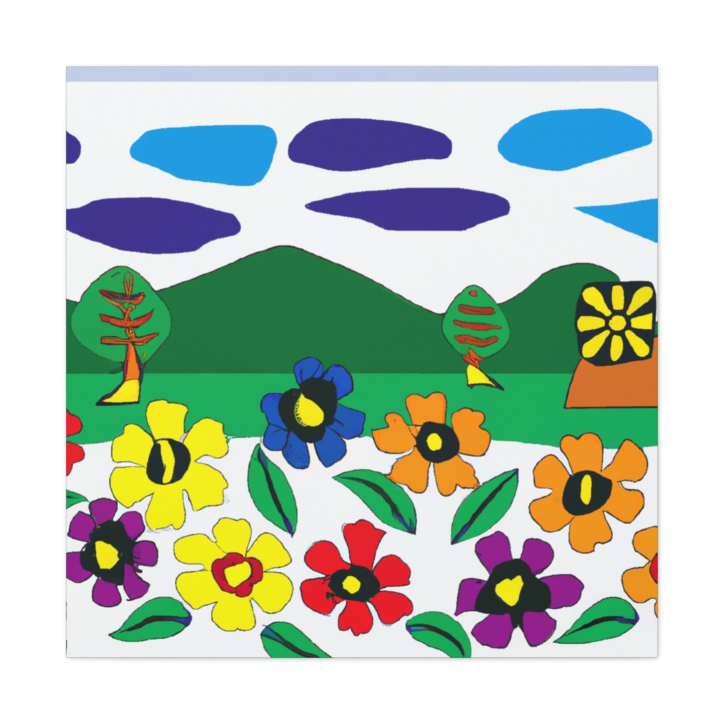 "Blooming Landscape: A Local Mural of Art and Nature" - Canvas