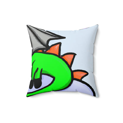 "A Dreamy Dragon's Nap" - The Alien Square Pillow