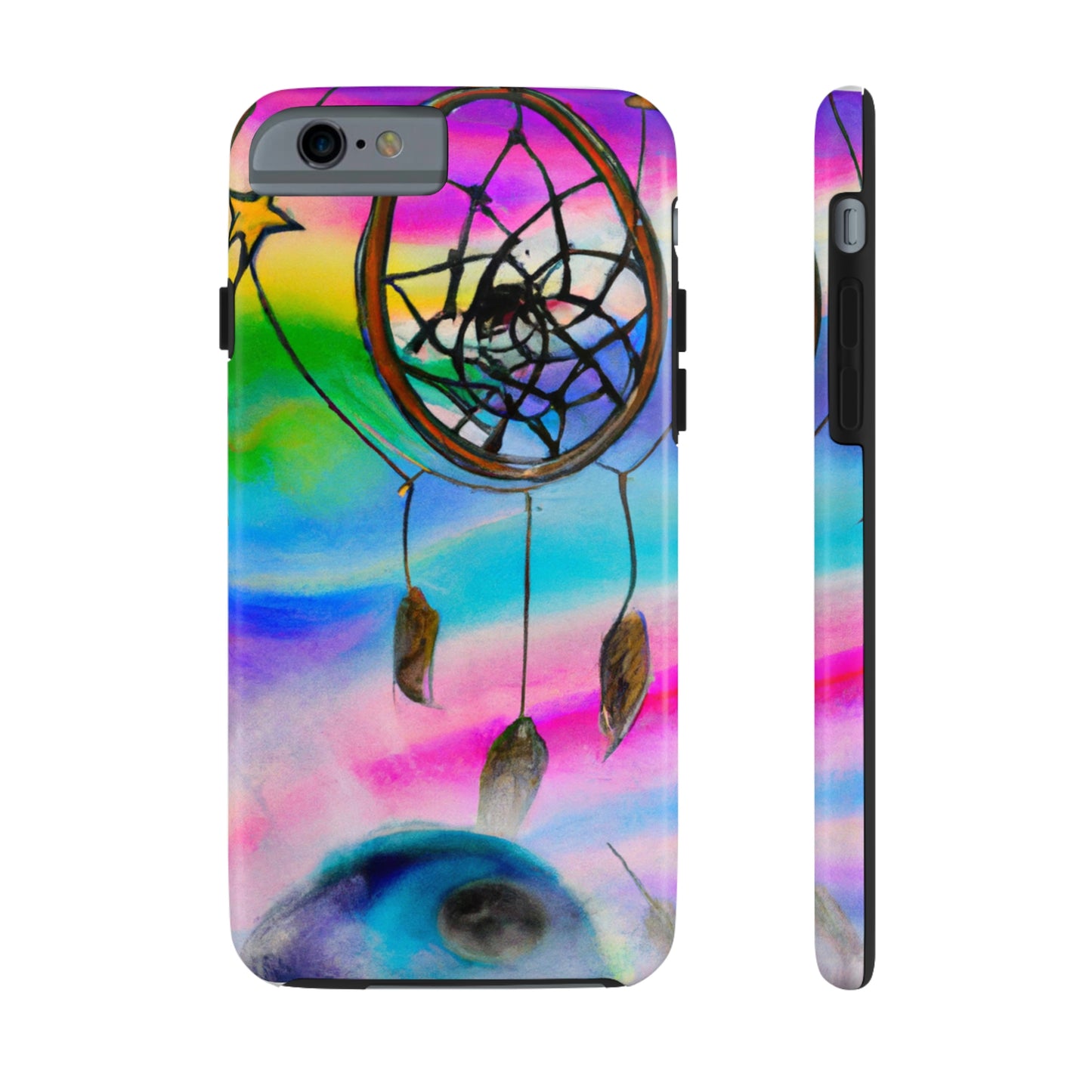 "A Galaxy of Dreams: A Colorful Dreamcatcher Captures Falling Stardust" - The Alien Tough Phone Cases