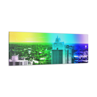 "Urban Splendor: The City Skyline from Above" - Canvas