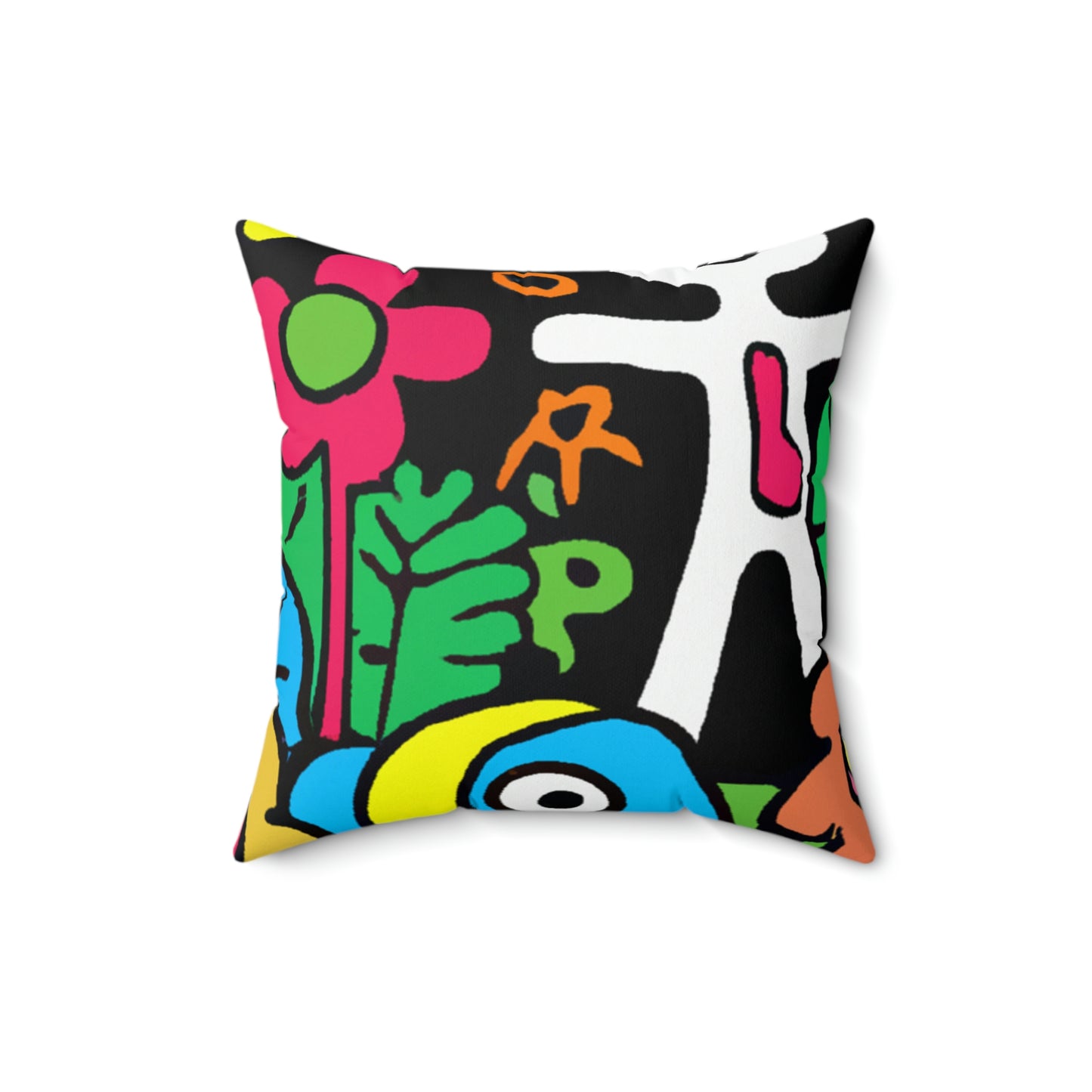 The Enchanted Garden of Wonders. - The Alien Square Pillow