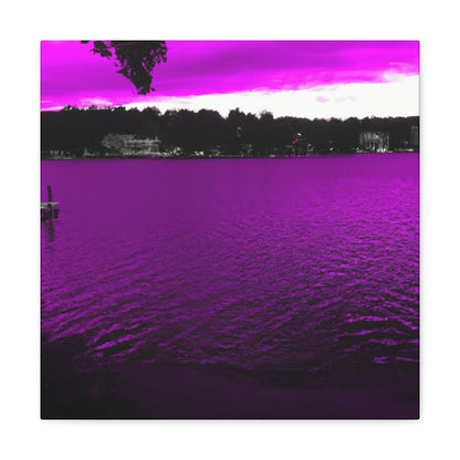 "The Neon Purple Lakefront" - The Alien Canva