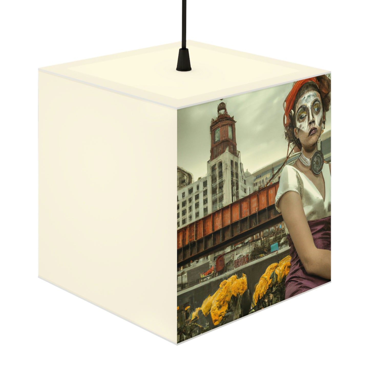 "ChronoTown: Where Time Stands Still" - Die Alien Light Cube Lampe