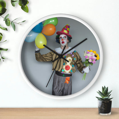 "Clowning Around with Balloons" - The Alien Wall Clock