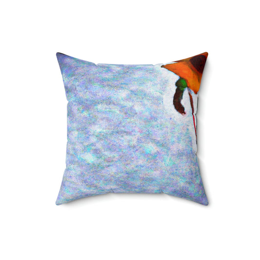 "A Flower Refusing to Shiver" - The Alien Square Pillow