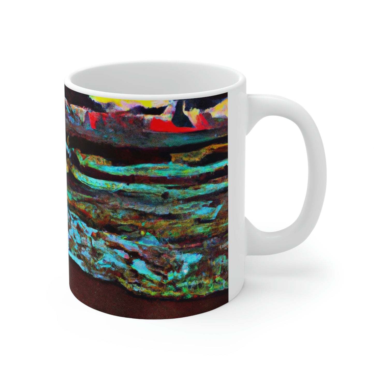 "Dusk at Sea: A Tempestuous Gathering" - The Alien Ceramic Mug 11 oz