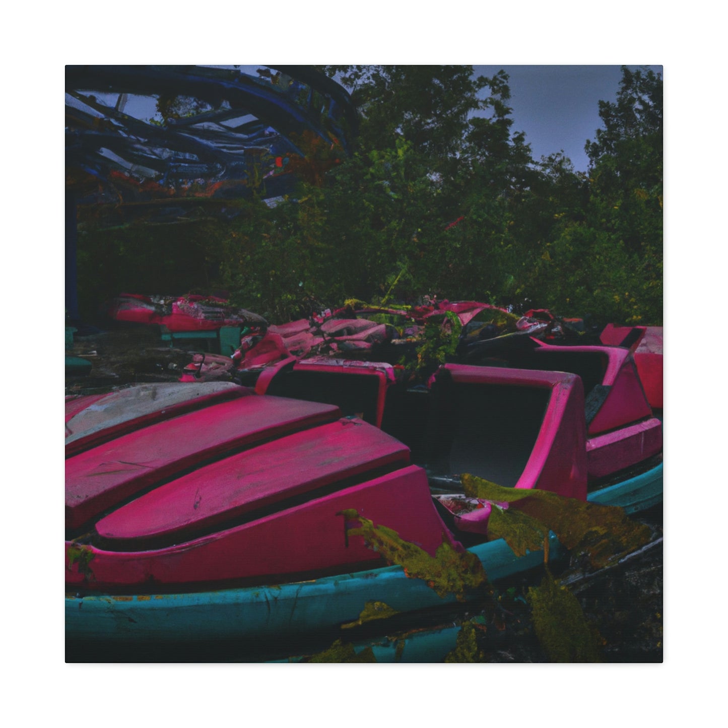 "Abandoned Thrills: Lost in a Forgotten Theme Park" - The Alien Canva