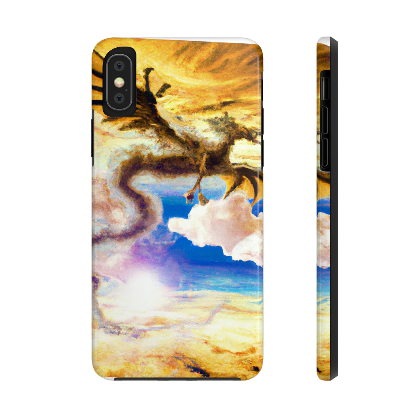 "Eine himmlische Flamme mit einem mystischen Drachen" - Die Alien Tough Phone Cases