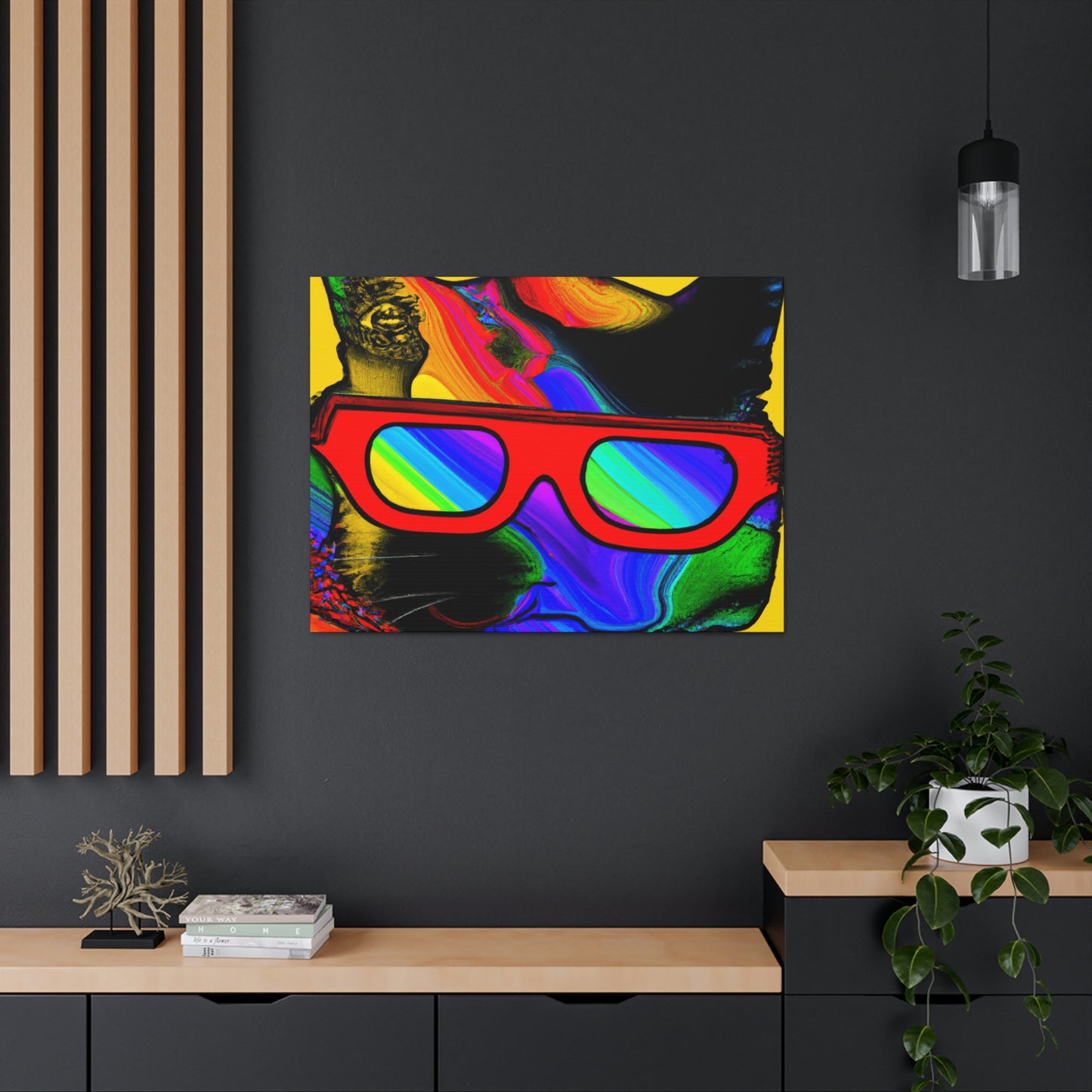 "Coole Katze mit Sonnenbrille" - The Alien Canva