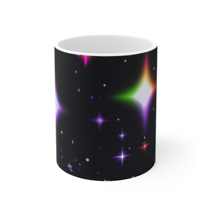 "Nighttime Galaxy of Colors" - The Alien Ceramic Mug 11 oz