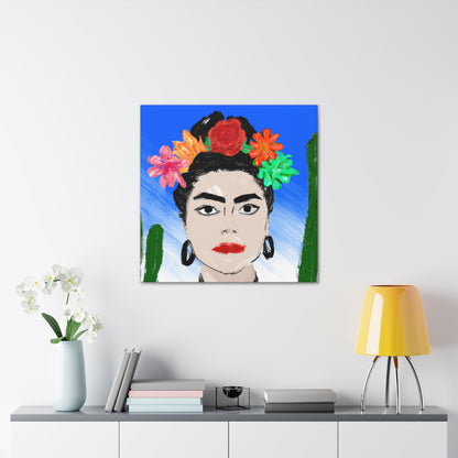 „Feurige Frida: Eine mexikanische Ikone mit farbenfroher Kultur malen“ – The Alien Canva