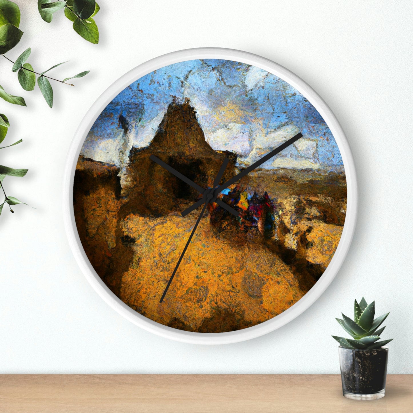 "Dusty Pilgrims at the Forgotten Shrine" - The Alien Wall Clock