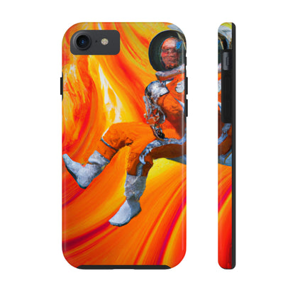 "Journeying in the Burning Orange Galaxy" - The Alien Tough Phone Cases