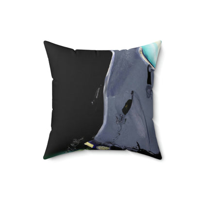 "The Glowing Stone Menace" - The Alien Square Pillow