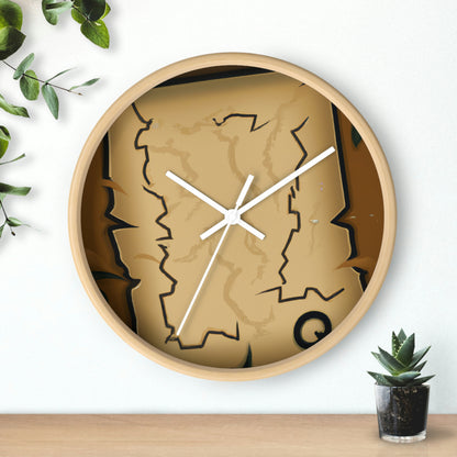 "The Mysterious Map of Buried Treasures" - The Alien Wall Clock