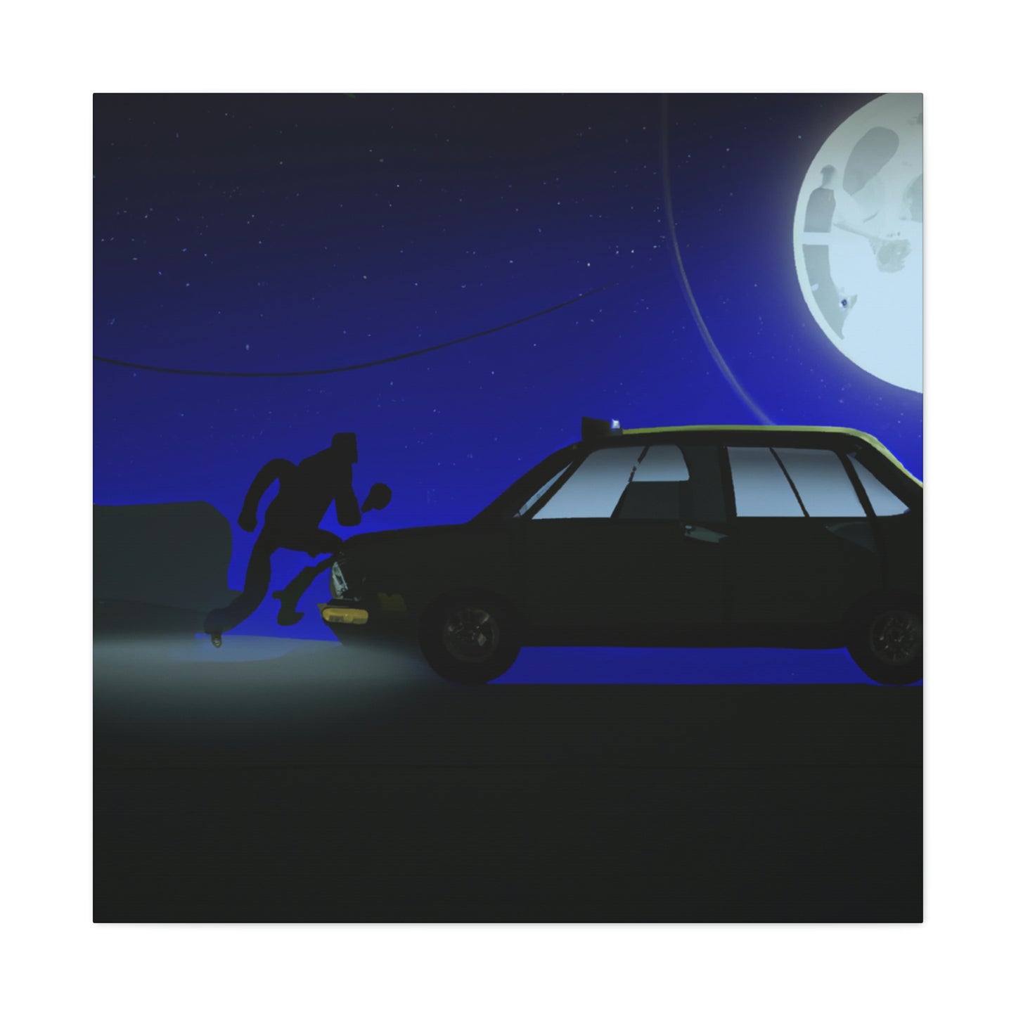 "Die Kunst des Moonlight Joyriding" - The Alien Canva