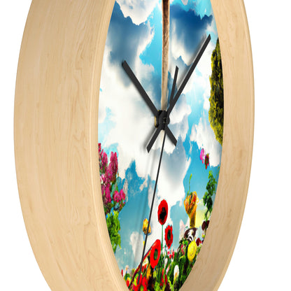 Rainbow Sky Garden - The Alien Wall Clock