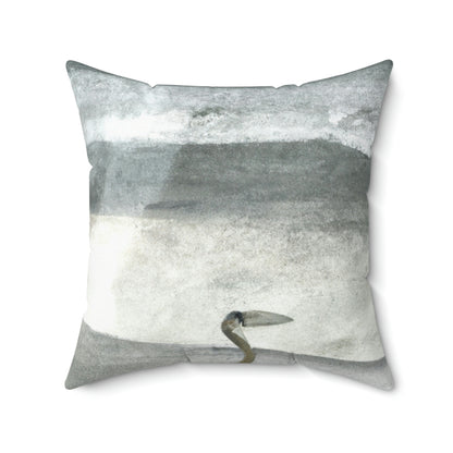 "A Sea of Turmoil: A Heron's Restlessness". - The Alien Square Pillow