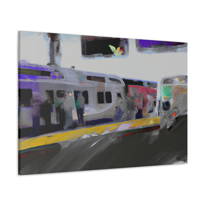 "Harboring the Hustle: Capturing the Vibrancy of the Train Station" - Canvas