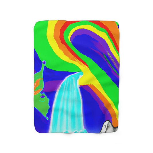 "Dancing Amongst the Splendor" - The Alien Sherpa Fleece Blanket