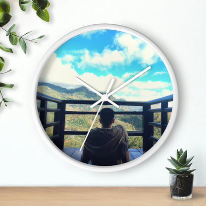 "Un viaje de iluminación: encontrar la paz interior a través de la exploración del mundo". - El reloj de pared alienígena