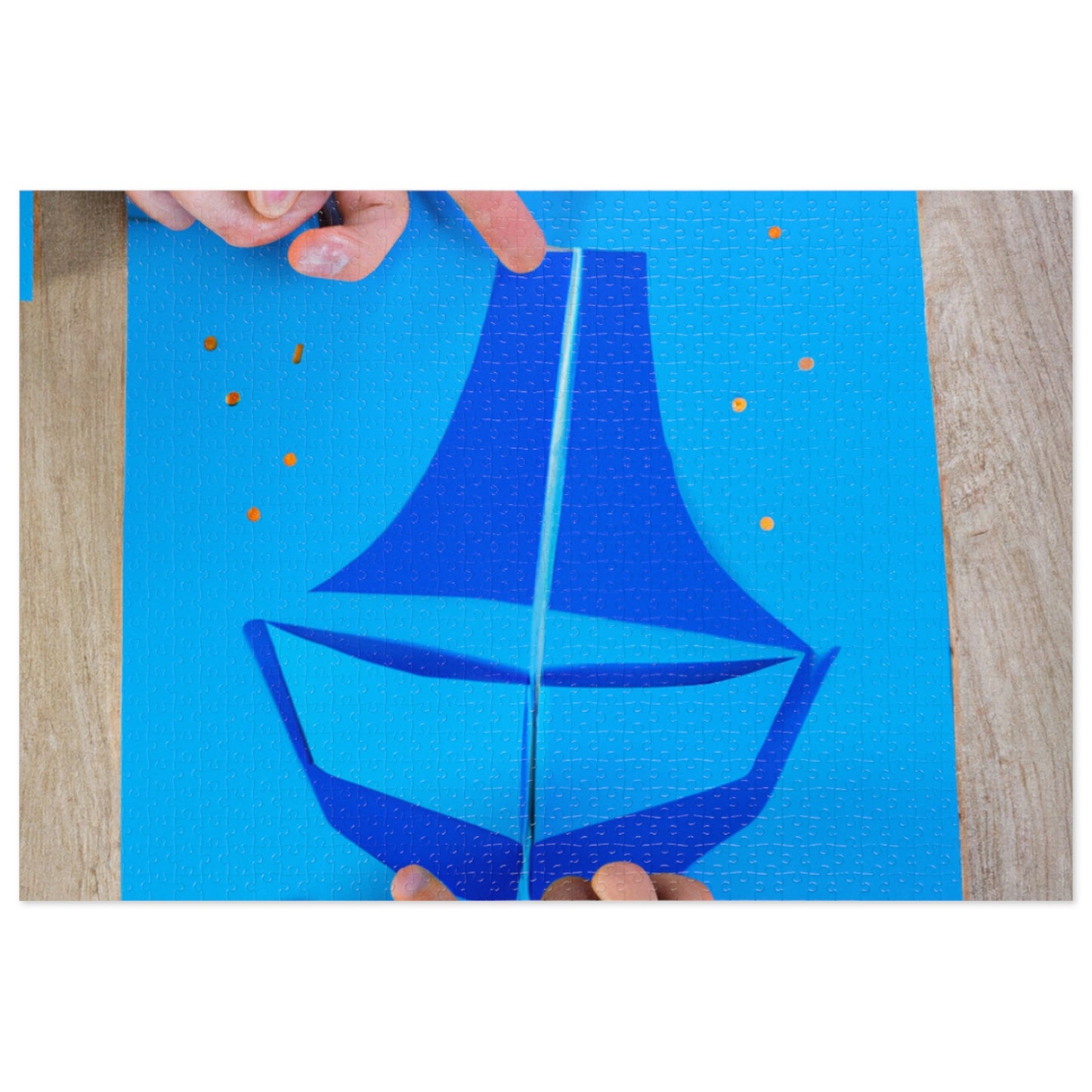 two small circles out of yellow construction paper to serve as the sun

A Journey to the Sun: Crafting a Blue Boat and Two Sailors - The Alien Jigsaw Puzzle