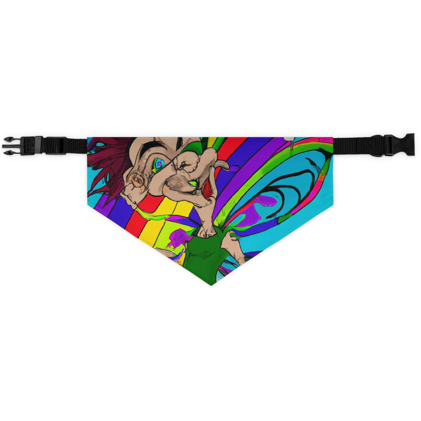 Rainbow Mischief Fairy - The Alien Pet Bandana Collar