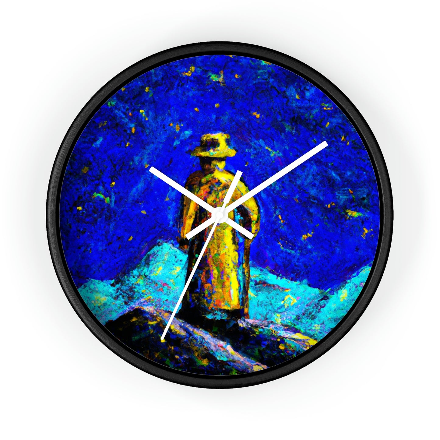 "Lone Mage on the Frozen Summit" - El reloj de pared alienígena