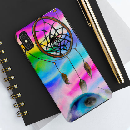 "Una galaxia de sueños: un colorido atrapasueños captura el polvo de estrellas que cae" - The Alien Tough Phone Cases