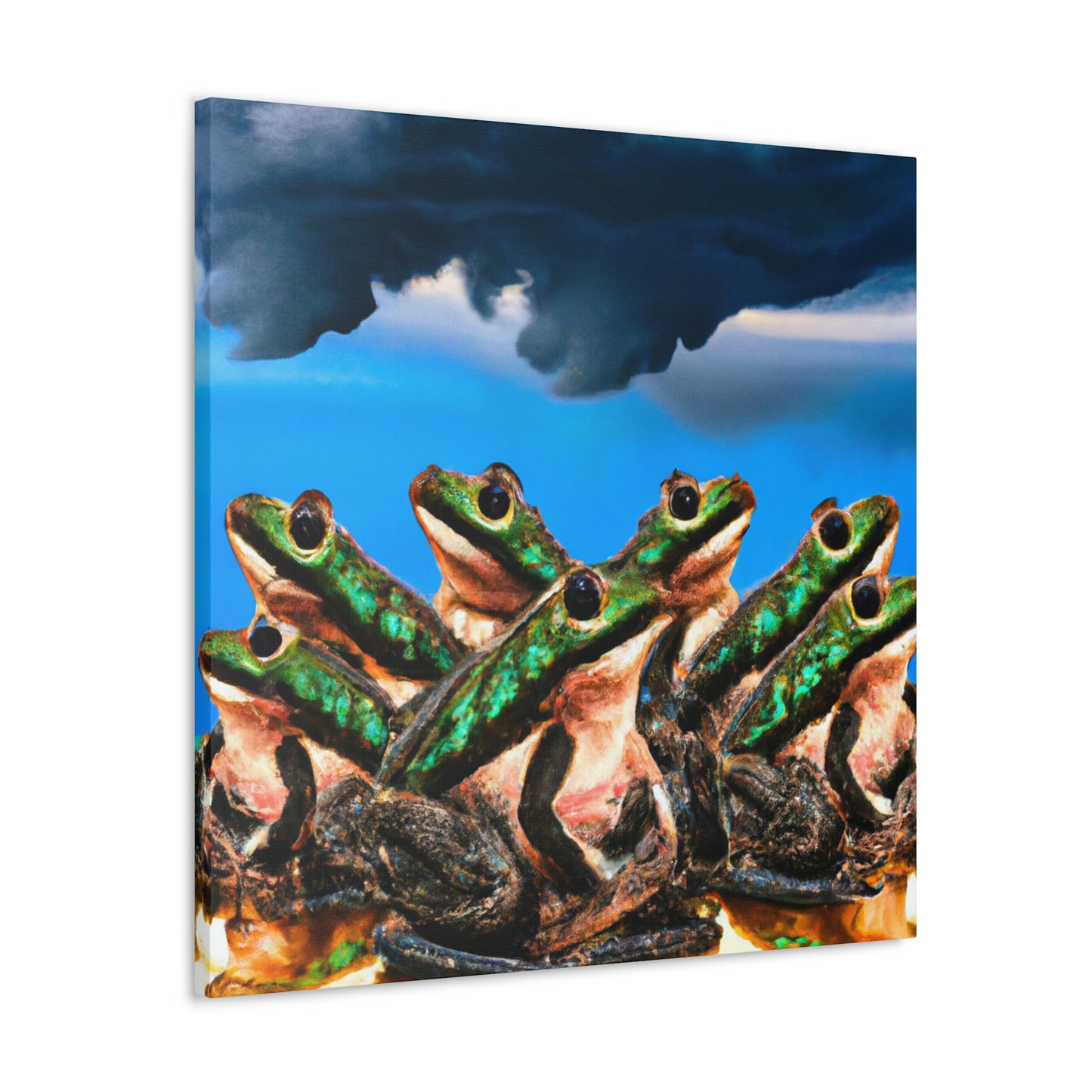 "Un coro de ranas en la tormenta" - The Alien Canva