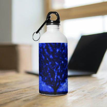 "A Lone Blue Tree in the Moonlight Field" - The Alien Stainless Steel Water Bottle