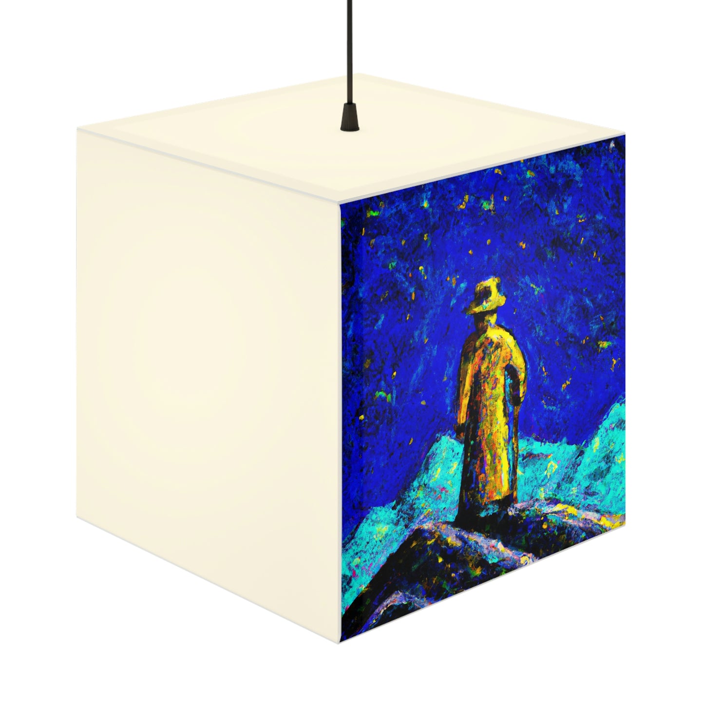 "Lone Mage on the Frozen Summit" - The Alien Light Cube Lamp