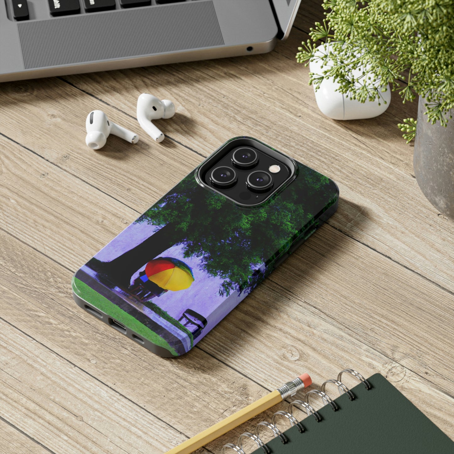 "Beneath the Rainy Sky." - The Alien Tough Phone Cases