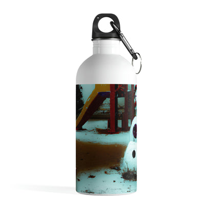 "Melancholy Snowman in a Silent Playground" - The Alien Stainless Steel Water Bottle